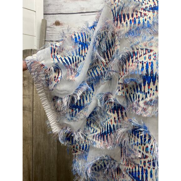 Andrew Marc Fuzzy Distressed Patriotic Election Day Shirt L 4th of July America - Picture 5 of 10